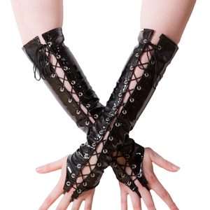 ถุงมือยาวถึงข้อมือ PU สีแดง สไตล์เรียบง่าย ไม่บุซับใน สำหรับใช้ในชีวิตประจำวัน ถุงมือโอเปร่า ถุงมือฤดูหนาวสไตล์เรียบง่าย ไม่บุซับใน แบบลำลอง - Product Image 4