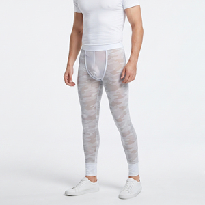 Pantalones de malla transparentes para hombre, ropa de discoteca, leggings ajustados de malla transparente, pantalones transparentes elásticos de cintura alta para hombre - Product Image 6
