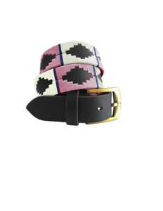 Cinturones de polo de cuero de primera calidad Unisex ecuestre inteligente forma de diamante bordado hecho a mano con hilos fuertes PB012 - Product Image 3