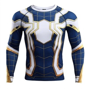 Camiseta de compresión de manga larga para hombre, para MMA y BJJ, con costuras planas, antirozaduras, para entrenamiento de grappling, lavada, ecológica, UPF50 - Product Image 2