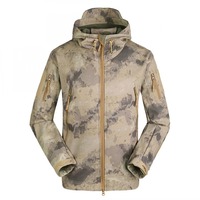 Veste Softshell à Capuche Camouflage Homme Multi-Poches Doublée Polaire Coupe-Vent pour Extérieur Motifs Forêt Désert Multicam Personnalisable OEM
