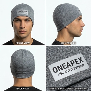 Gorro de Punto Gris para Hombre, Gorro de Invierno con Puño, Unisex, Estilo Urbano, Gorro con Diseño de Calavera, Logotipo Personalizado, Accesorio de Moda al por Mayor - Product Image 6