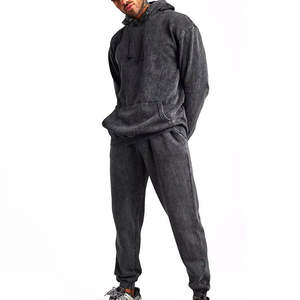 Survêtement Homme Haute Qualité Délavé à l'Acide Logo Personnalisé Streetwear Printemps/Été Léger Respirant OEM - Product Image 1