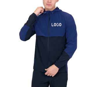 OEM LOGOTIPO Personalizado Traje de Carrera Empalme Ropa Deportiva Suelta Unisex Zip up Chaquetas cortavientos Outdoor Patchwork Nylon Chándal Hombres - Product Image 1