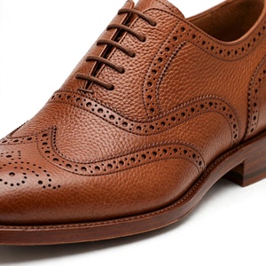 Chaussures en cuir véritable pour hommes à prix abordable, bout pointu, à lacets, couleur unie, pour le bureau et la carrière, toutes saisons, exportées du Bangladesh - Product Image 3