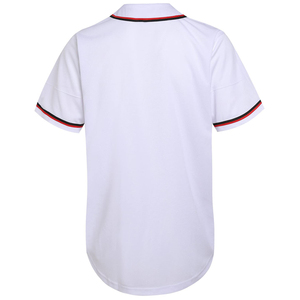 White Men's Short Sleeve Soccer Jersey Turn-<b>down</b> Collar Breathable Polyester Regular Fit All Seasons Apparel - Product Image 1
