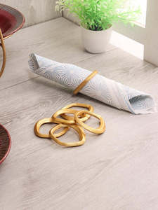 Anneaux de serviette dorés pour la mise en table, porte-serviettes décoratifs en métal pour mariage, fête, dîner, restaurant et décoration de table à domicile - Product Image 1