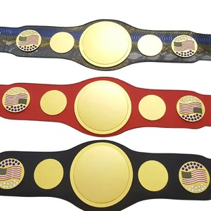 Ceinture de champion en cuir avec emblème drapeau américain, légère, écologique, personnalisable, durable, équipement d'arts martiaux unisexe - Product Image 5