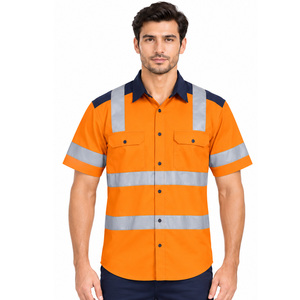 Camisetas de alta visibilidad EAZWEARS para hombre, uniformes de seguridad OEM, proveedor privado, adquisición, uniformes para obra, ropa de trabajo ODM al por mayor para compradores. - Product Image 1