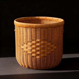 Cesta de ratán plástico hecha a mano, cesta de almacenamiento al por mayor, ecológica, hecha en Vietnam - Product Image 1