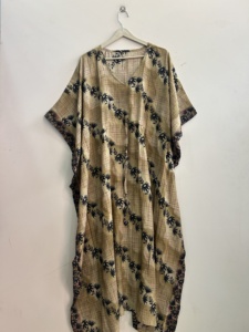 Vestido Kaftan Vintage de Seda Crepé para Mujer, Ropa de Dormir, Bata Transpirable, Suave y Cómoda - Product Image 2