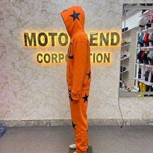 Survêtement deux pièces à capuche pour homme, mode personnalisée, 100% coton, respirant, vêtements de sport décontractés, tenue de jogging d'hiver, haute qualité - Product Image 3