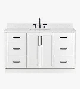 OEM Zacchaeus 60 Inch Bathroom <b>Vanity</b> Cabinet Single Sink Cabinet Only 7 Finish Options Wholesale Vietnam Factory - Product Image 1