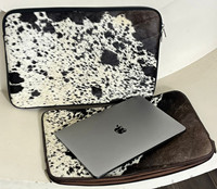 Funda para Portátil 2026 de Piel Vacuna Multifuncional con Cierre, Funda Protectora y Bolsa para Portátil de 15.6 Pulgadas, Personalizable, de Cuero Genuino Premium