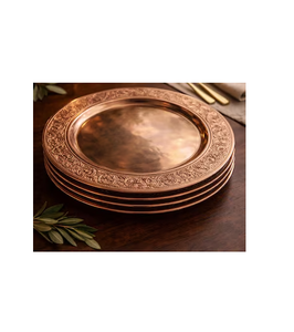 New Crafts Copper Dinnerware Wedding Party <b>Decorative</b> <b>Plate</b> Perfect Choice for Home Catered - Product Image 2