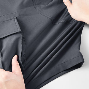 Pantalones Cortos Cargo Casuales para Hombre con Logotipo Personalizado, Modernos, Cómodos, de Lona No Tejida, con Múltiples Bolsillos, Transpirables, de Secado Rápido, 100% Poliéster - Product Image 6