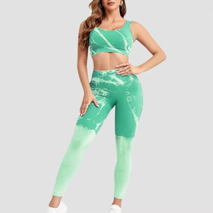 Offre Spéciale – Ensemble de Yoga 2 Pièces pour Femme, Couleur Unie, Haute Qualité, Respirant, Spandex/Nylon, Taille Mi-Haute, Tenue de Sport et Fitness - Product Image 5