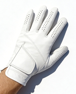 Latest Style Genuine Leather Custom Anti-slip Palm Breathable Soft Adjustable Wrist Strap Golf Gloves for Men - Product Image 1