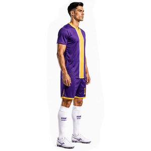 Athletic Fit Classic Style <b>Soccer</b> Jersey Breathable Short Sleeve Training & Match Play Team <b>Soccer</b> Jersey for Adults - Product Image 2