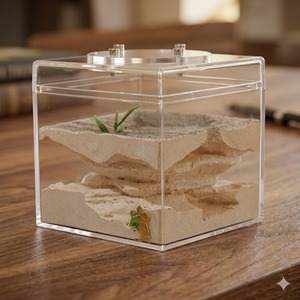 Habitat para Hormigas Empire Ants Aangran, Ecológico, Duradero, Acrílico, Lindo, Mini, Rectangular, con Cierre de Botón, Fácil de Limpiar, Transparente - Product Image 1