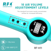 Station de Retravail à Air Chaud RF4 H11 H12 avec Écran LCD Numérique, 500°C, 10 Vitesses Réglables, Veille Automatique pour Soudure BGA et Téléphones Mobiles