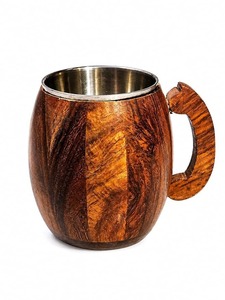 Eco-Friendly Wooden Beer Mug with Customized Colors & Logo Gift Box Packaging Dishwasher & <b>Microwave</b> Safe Wholesale - Product Image 5