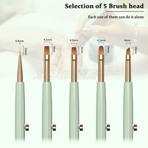 Juego de Pinceles Profesionales de Nailon Duradero para Arte de Uñas con Pinceles de Detalle Fino para Pintar con Esmalte en Gel y Diseños Creativos de Uñas - Product Image 4