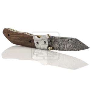 Damascus Deal Damascus Steel Folding Pocket Knife DD-FK-802 Handmade Outdoor Blanks EDC Camping Survival Tactical Bushcraft - Product Image 2