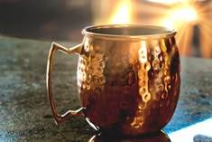 Ensemble de tasses en cuivre martelé, tasses à boisson Tundra Céleste, réutilisables, de qualité supérieure, pour servir des cocktails, en métal durable - Product Image 2