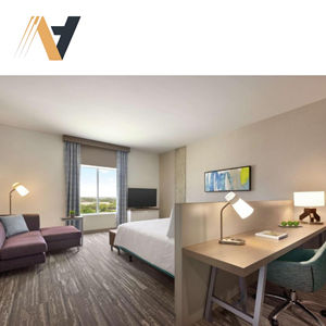 Ensemble de meubles de chambre à coucher de style moderne pour hôtel, taille king, pour la rénovation et le rebranding de chambres d'hôtes commerciales, Hilton Garden Inn - Product Image 1