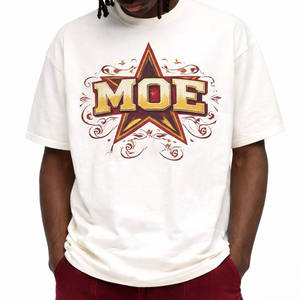 Camiseta de Algodón Premium de Alta Calidad para Hombre, Estampado Gráfico Vintage, Corte Holgado Informal, Ropa Urbana, Producción de Ropa al por Mayor de Fábrica OEM - Product Image 3