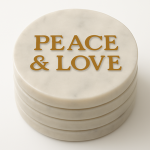 Posavasos 'Solo Vibraciones Positivas, El Mejor Papá' con Letras Doradas sobre Mármol Blanco, Estilo Clásico, Ecológico, para un Ambiente Positivo en el Hogar - Product Image 6