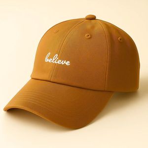 Fabricante de Gorras Unisex con Logotipo Believe, Fábrica de Bangladesh, Gorras Deportivas de Béisbol con Bordado Personalizado, 100% Calidad de Exportación - Product Image 3