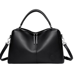 Bolsos de Hombro Cruzados de Cuero Genuino de Primera Calidad para Mujer, con Dos Correas, Correa Extraíble, Cierre de Cremallera y Abierto - Product Image 1
