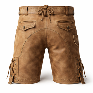 Lederhosen de Cuero de Cabra Personalizados al por Mayor para Pedidos en Grandes Cantidades - Fabricante y Proveedor OEM - Product Image 2