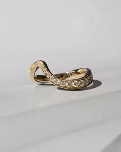 แหวนมอสซาไนต์ทรงอินฟินิตี้ เงินแท้ 925 ชุบทอง ประดับเพชรเต็มวง ปรับขนาดได้ เครื่องประดับหรูหราสำหรับผู้หญิง ของขวัญ - Product Image 4