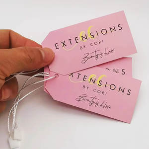 Etiquetas de lavandería con acabado brillante troqueladas, tarjetas de trabajo, etiquetas de precio personalizadas para ropa - Product Image 4