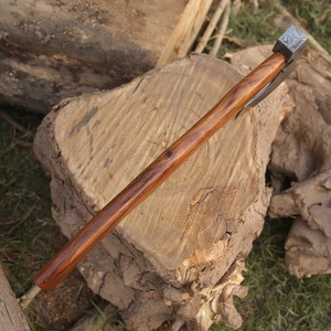Hacha de construcción industrial hecha a mano con hoja de acero de Damasco, filo de corte de 5 pulgadas, longitud total de 18 pulgadas, peso de 3 lb - Product Image 2