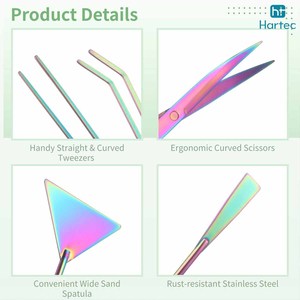 <b>Heavy</b> <b>Duty</b> Stainless Steel Aquascaping Set Planted Fish Tank Trimming Scissors Curved Tweezers Cleaning Maintenance <b>Tools</b> - Product Image 2