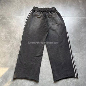 Pantalones Personalizables para Hombre/Mujer, de Lona, Poliéster/Algodón, Estilo Vintage Oscuro, Ecológicos, de Peso Medio, Antiarrugas, de Secado Rápido, con Cintura Elástica - Product Image 2