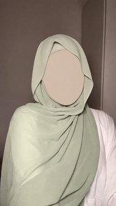 Hijab foulard uni vert moka pour femme, style toutes saisons, pour un usage quotidien - Product Image 3