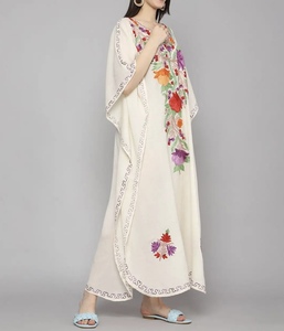 2026 Beautiful Dubai Modest Embroidery Handmade Breathable Anti-Wrinkle Women's Floor Length Polyester Wedding <b>Kaftan</b> - Product Image 1