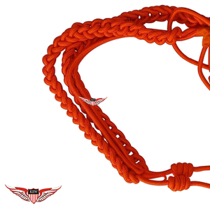 Aiguillette rouge tressée pour défilé, Aiguillette d'épaule, Aiguillette tressée, Aiguillette en cordon métallique - Product Image 3