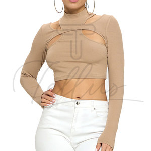 Tops Cortos Casuales de Ganchillo Sencillos para Mujer para Fitness - Diseño Personalizable y Posición del Logotipo Frontal Transpirables Venta al por Mayor - Product Image 6