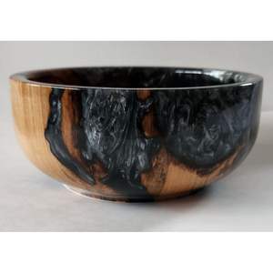 Tazón Premium Ecológico de Madera y Resina, Artesanía de Bambú y Madera para Servir Frutas - Product Image 5