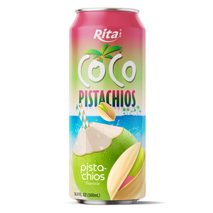 เครื่องดื่มน้ำมะพร้าวรสพิสตาชิโอ ตรา Rita ขนาด 320 มล. บรรจุกระป๋อง รับผลิตแบบ OEM ODM เครื่องดื่มจากพืช สดชื่น น้ำมะพร้าวขายส่ง - Product Image 2