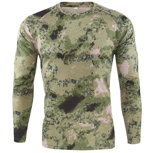 T-shirt de chasse camouflage à manches longues, personnalisable avec logo, séchage rapide, respirant, vêtements de tir en plein air pour hommes, chemises de chasse - Product Image 6