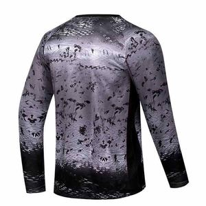 Camisetas de pesca de manga larga transpirables de secado rápido para hombre a precio económico con logotipo personalizado por sublimación, ropa de pesca para exteriores. - Product Image 2