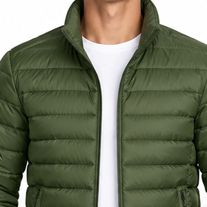 Custom <b>Men</b> Puffer Bubble <b>Jacket</b> <b>Winter</b> <b>Warm</b> Lightweight Padded Coat Wind Resistant Outdoor Streetwear OEM ODM Wholesale Supplier - Product Image 5