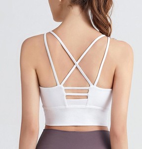 Soutien-gorge de sport respirant, écologique, à séchage rapide, léger, push-up, grande taille, dos nageur pour femme, idéal pour la gym, le fitness, le yoga - Polyester/Coton - Product Image 3
